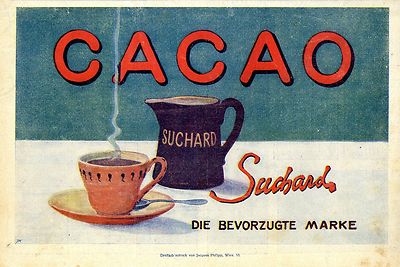Cacao Suchard Die bevorzugte Marke (Dreifarbendruck) c.1911