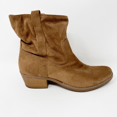Powerstep Women Pinnacle Maxi Brown Faux Leather Slip on Bootie, Size 8
