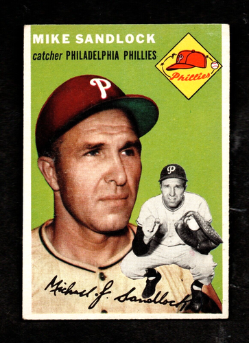 1954 Topps Mike Sandlock Philadelphia Phillies Catcher #104
