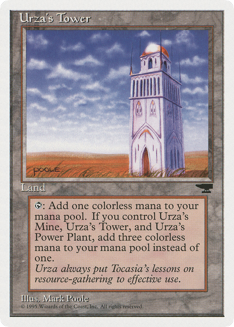 ウルザの塔　英語4枚セット Urza's Tower (Plains) x1 - Chronicles_ EX up to NM_ MTG _ U116_