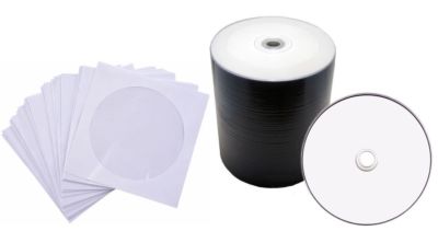 100/200/300 x Blank DVD-R/CD-R Disk PLAIN WHITE INKJET PRINTABLE ...