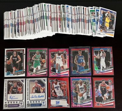 Big 2023-24 Optic Basketball Card Lot w/ Autos, #'d Prizms, RCs, LeBron, Steph +