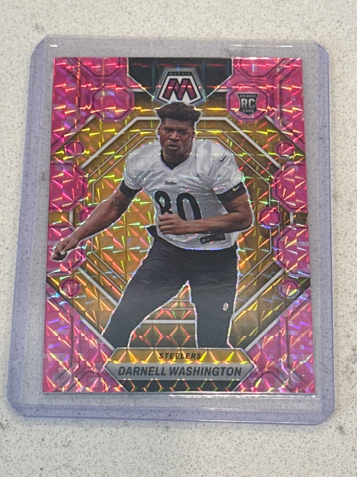 DARNELL WASHINGTON 2023 Mosaic Football Pink Camo RC #306 Pittsburgh Steelers