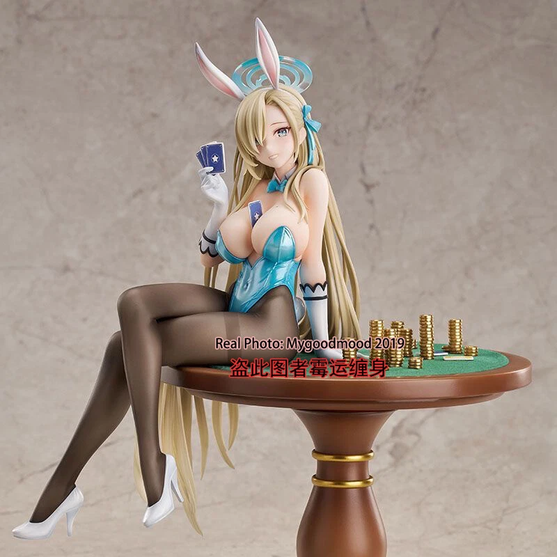 New NO Box Game Girl Bunny Ichinose Asuna Playing Card Ver. Figure Statue 27cm - Image 3 of 4