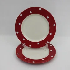 Spode Baking Days Red 7 7/8" Salad Dessert Plates Set of 2