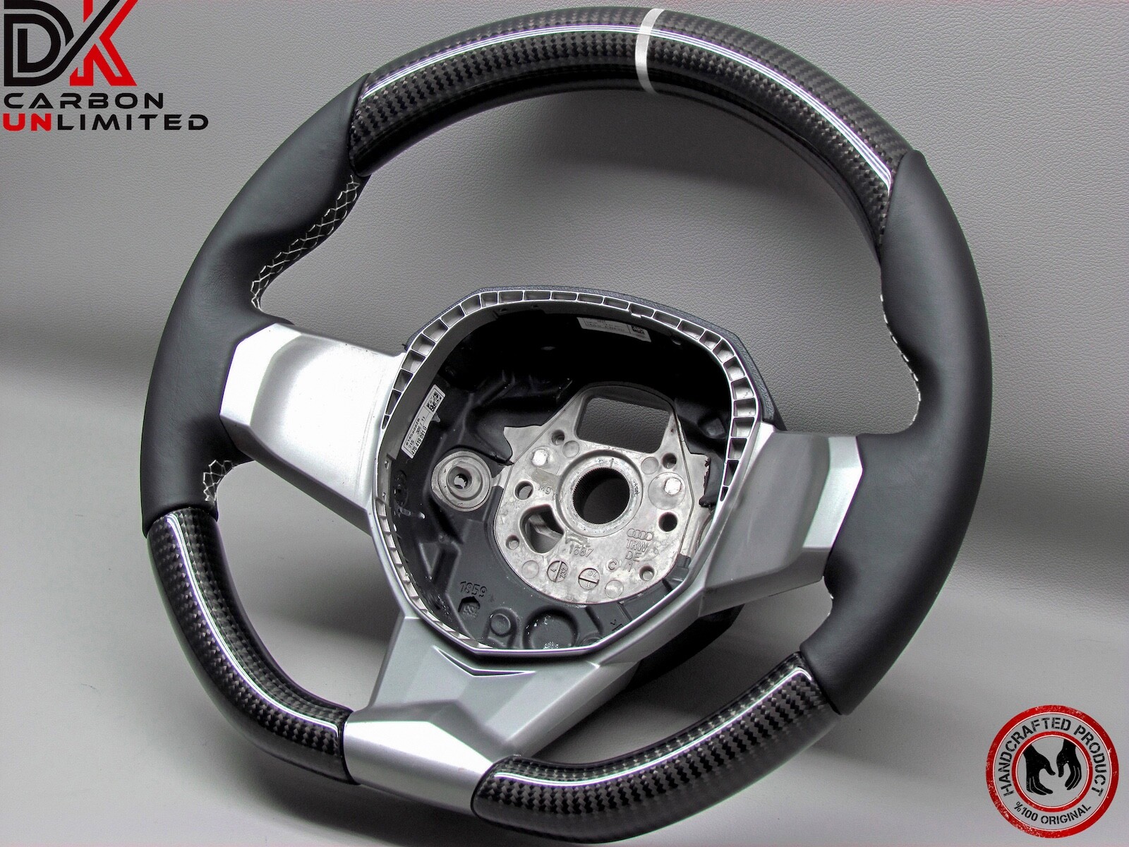 Lamborghini Aventador LP770 SVJ LP720 White Ring Napa Carbon Steering Wheel v4