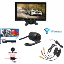 10.1" LCD Car Rear View Backup Monitor Wireless Parking Night Vision Camera Kits