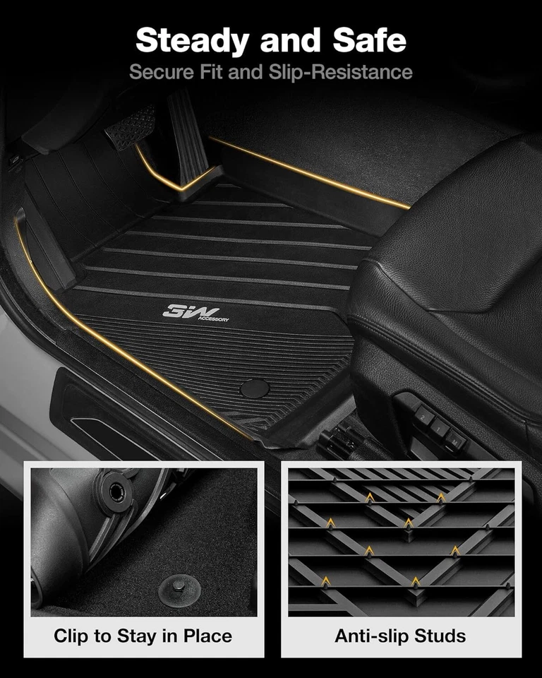 3W Floor Mats Protector For BMW 3 Series F30/F31 2012-2018 320i 328i 335i TPE - Image 4 of 4