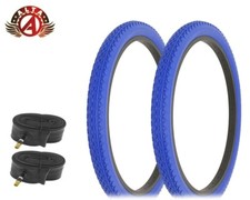 2 ALTA BICYCLE WIRE BEAD TIRE 24 x 2.125 BLUE HEAVY DUTY DIAMOND TREAD W/Tubes.