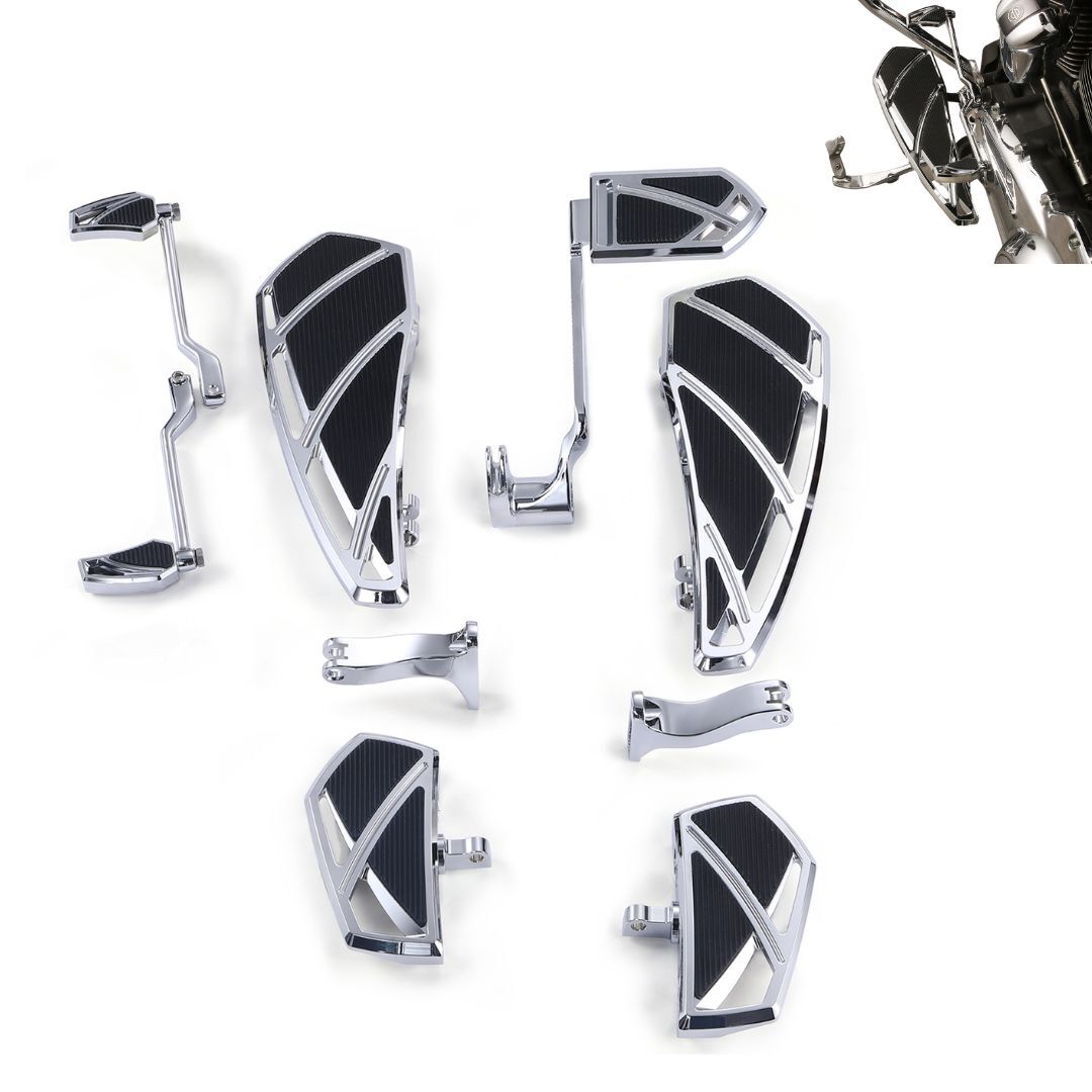 Aluminum Floorboards Vibration Dampening 14-up For Harley FLHX FLTRX Ultra Limit
