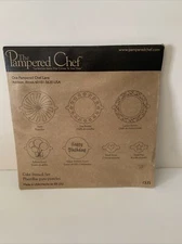 The Pampered Chef Cake Stencil Set #1535 - 7 DESIGNS NEW
