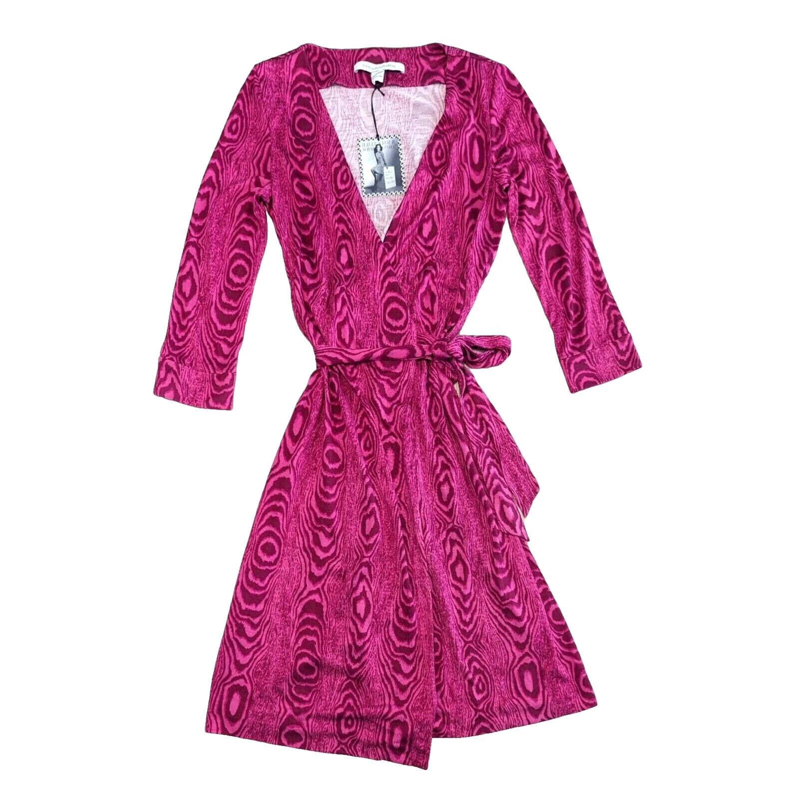 Diane von Furstenberg Silk Geometric Wrap Dresses