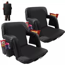 NAIZEA 2 Pack Stadium Seats for Bleachers Back Support 6 Level Position Armrests