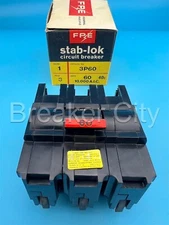 Federal Pacific 60 Amp 3 Pole Type NA Circuit Breaker FPE 240VAC 60A *NEW READ