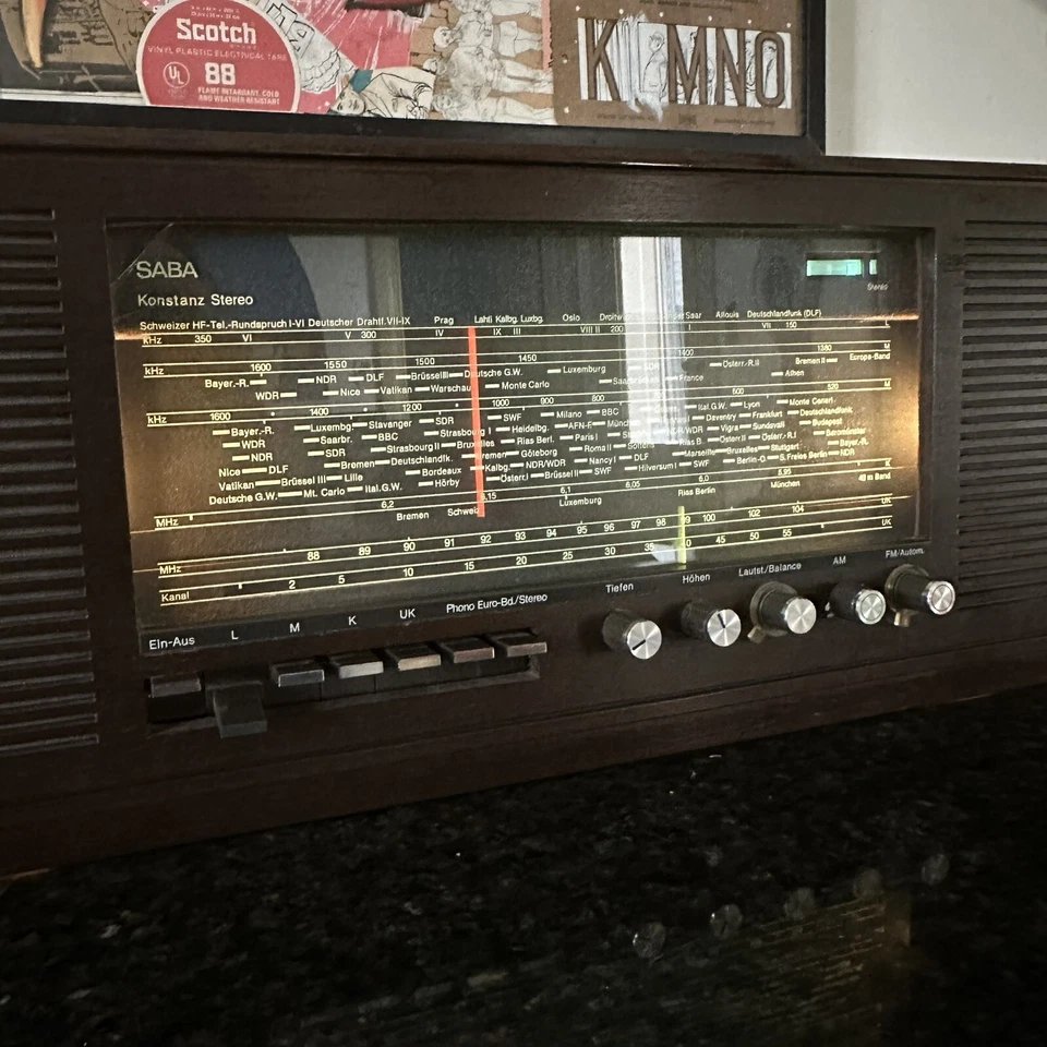 SABA KONSTANZ STEREO KN E VINTAGE AM/SW/FM STEREO TABLETOP RECEIVER - Bild 2 von 4