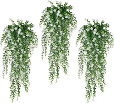 3pc Artificial Fern Hanging Plant Fake Eucalyptus Vine Home Garden Wedding Decor