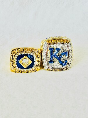 #ad #ad 2 PCS Kansas City Royals World Series Ring Set 🇺🇸 SHIP 1985 2015 $49.99