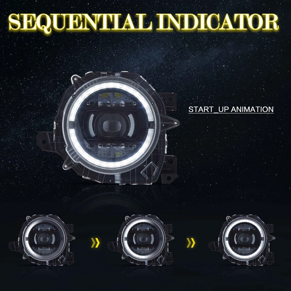 VLAND Set Proyector LED Faros para Suzuki Jimny 2019-2024 Start Animation - Imagen 4 de 4