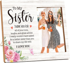 Sister Picture Frame, Best Friend Wood Photo Frame, Birthday Christmas Graduatio