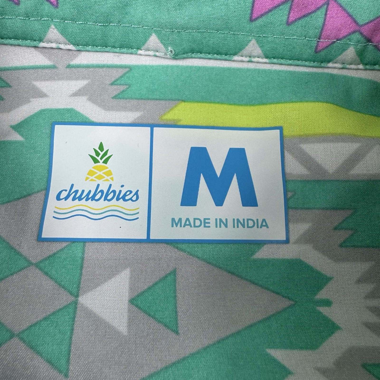 Chubbies Green Native Print Performance Button Fr… - image 3