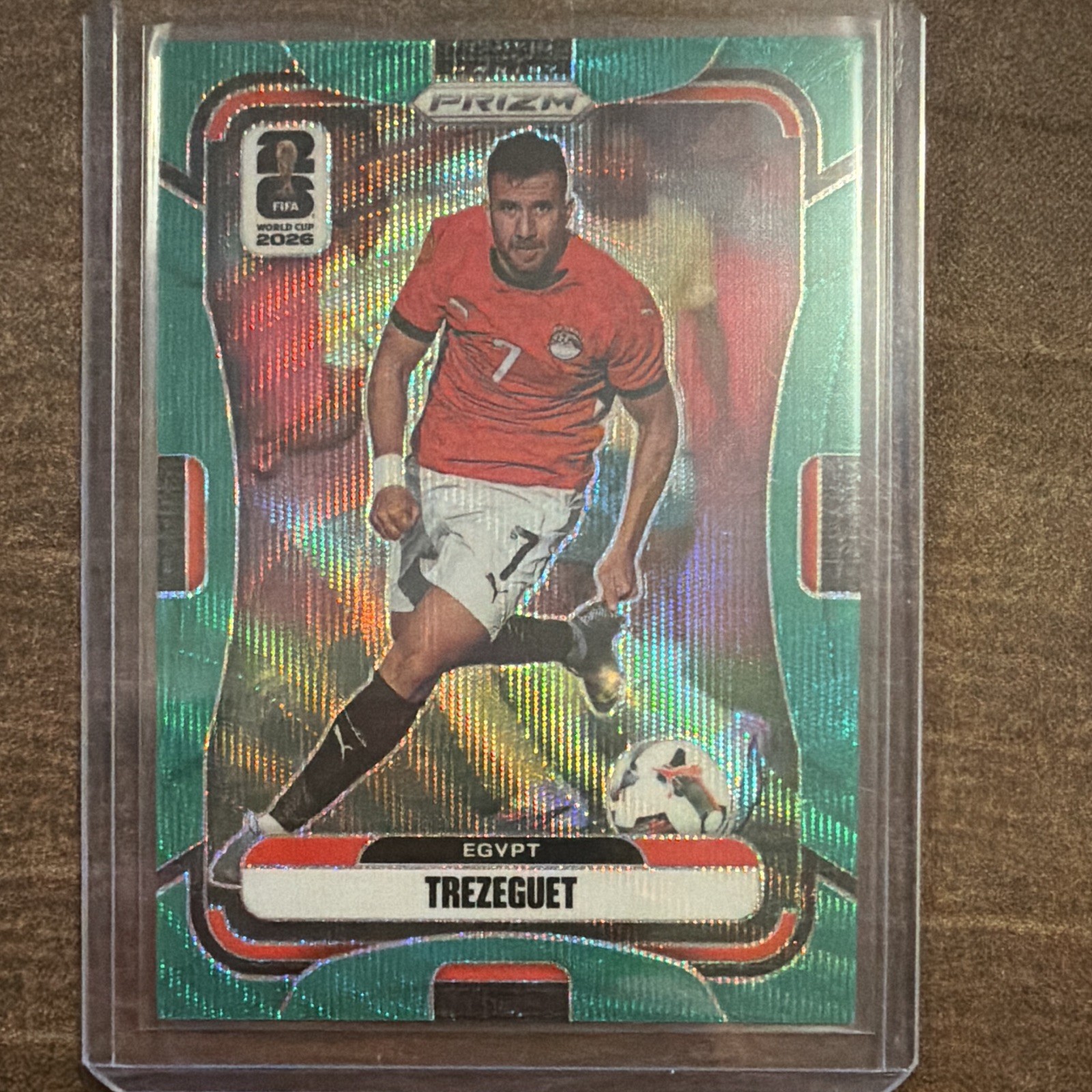 Panini 2026 Prizm FIFA World Cup Green Wave Trezeguet #218 Egypt 1/5 view 1