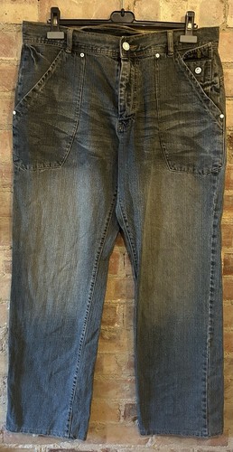 AirWalk Baggy Denim Jeans W38 L31 Rise 11"Skater Y2K 100% Baumwolle