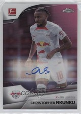 Christopher Nkunku Chrome Bundesliga 2022 Pink Refractor /75 Auto