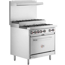 Gas 6 Burner 36" Step-Up Range w/ 1 Standard Oven