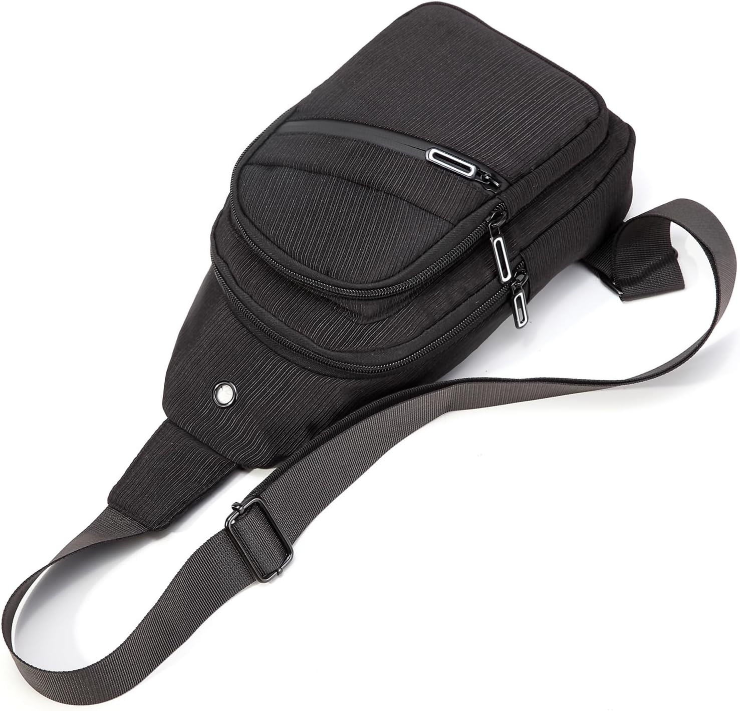 Small Sling Bag Crossbody Chest Backpack Travel Hiking Daypack Black