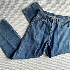  Levi's Men 550 Relaxed Dark Stonewash Jeans 33 x 32 Straight Taper 00550-4886