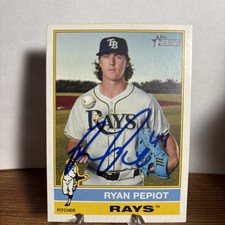 2025 Topps Heritage #456 Ryan Pepiot SP Short Print AUTO IP AUTOGRAPH