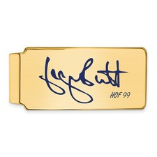 Gold-plating over Sterling Silver George Brett Hall of Fame Signature Epoxy Mone