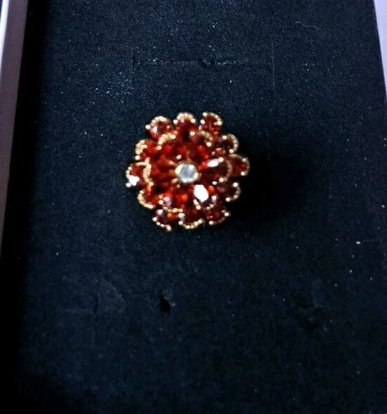 ModeschmuckRing gr7-8verstellbar ,gelbgold Vergoldet ,Cubic Zirkonia . - Bild 2 von 4