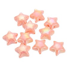 10Pcs Star Shaped Beads, 12x19mm Lovely Acrylic Star Bulk Bead Orange
