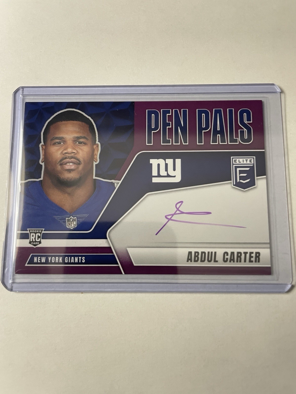 2025 Donruss Elite - Abdul Carter Pen Pals - Purple Ink (RC)