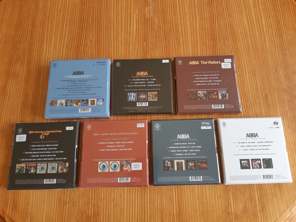 ABBA - SET OF 7 x COLOURED VINYL 7" SINGLES BOX SETS - LTD. EDITION SEALED / NEW - Image 2 of 4
