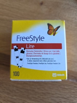 100 Blutzucker Teststreifen FreeStyle Lite Neu OVP MHD 04/2026