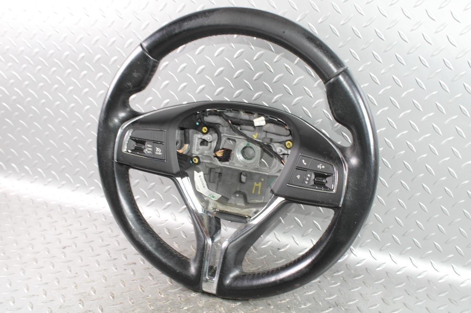 14-17 Ghibli *WORN* Black Leather Driver Column Steering Wheel W/ Controls WTY