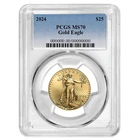 2024 $25 American Gold Eagle 1/2 oz PCGS MS70 Blue Label