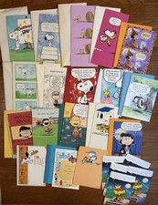 Vintage Lot of 23 Peanuts Greeting Cards Hallmark Snoopy Charlie Brown Lucy