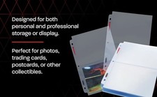 10 BCW 2 Pocket Pages For 5x7 Photos / Cards / Currency Note Archival Safe Sheet