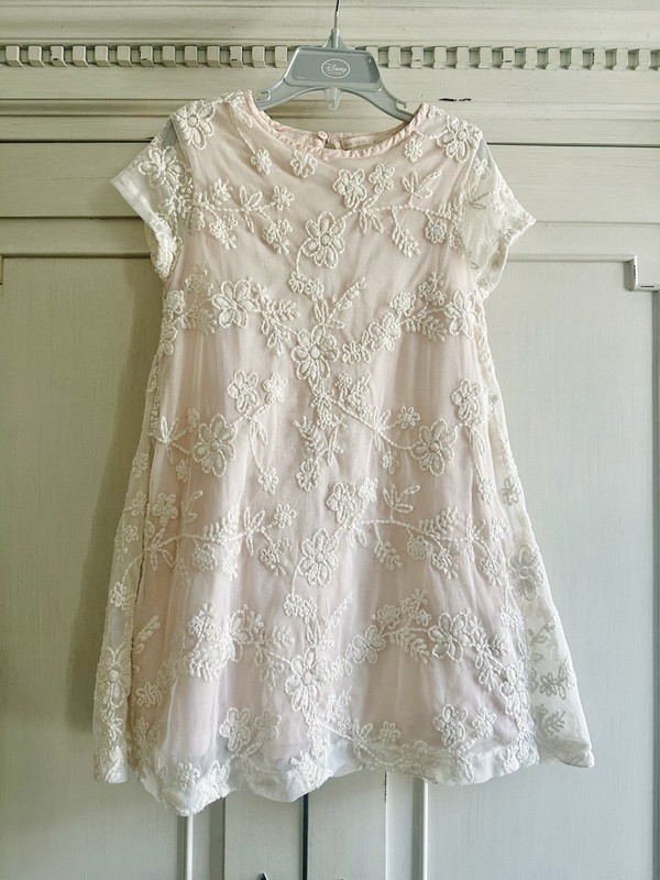 Zara Embroidered Child’s Dress - Girls Light Pink Zara Dress Sz 8