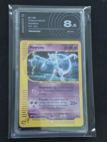 2002 Pokemon Mewtwo 20/165 Expedition Holo Card Ai Grading 8.5 No Bgs Psa 8 9