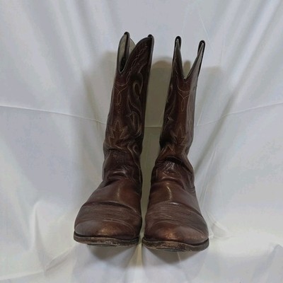 Dan Post DP2111 Men's Western Equestrian Brown Leather Boots Size 14D supple 