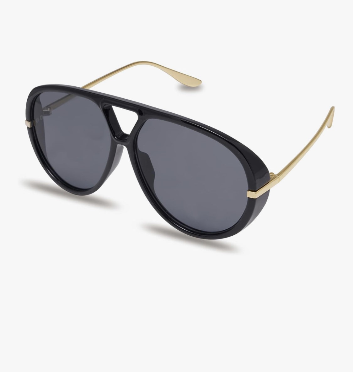 Gold Frame Black Lens Women\'s Aviator Sunglasses Aviator Elite - Black Gold Polarized – Shady Rays  main image 4