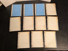 Lot of 11 Vintage Fellowes Microfiche Storage Binder Pages Sleeves 87280 87257