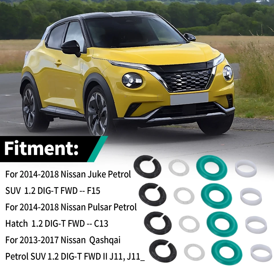 Injector Seal Oring Kit For Nissan Qashqai II J11 Juke Pulsar 1.2 Petrol HRA2DDT - Image 3 of 4