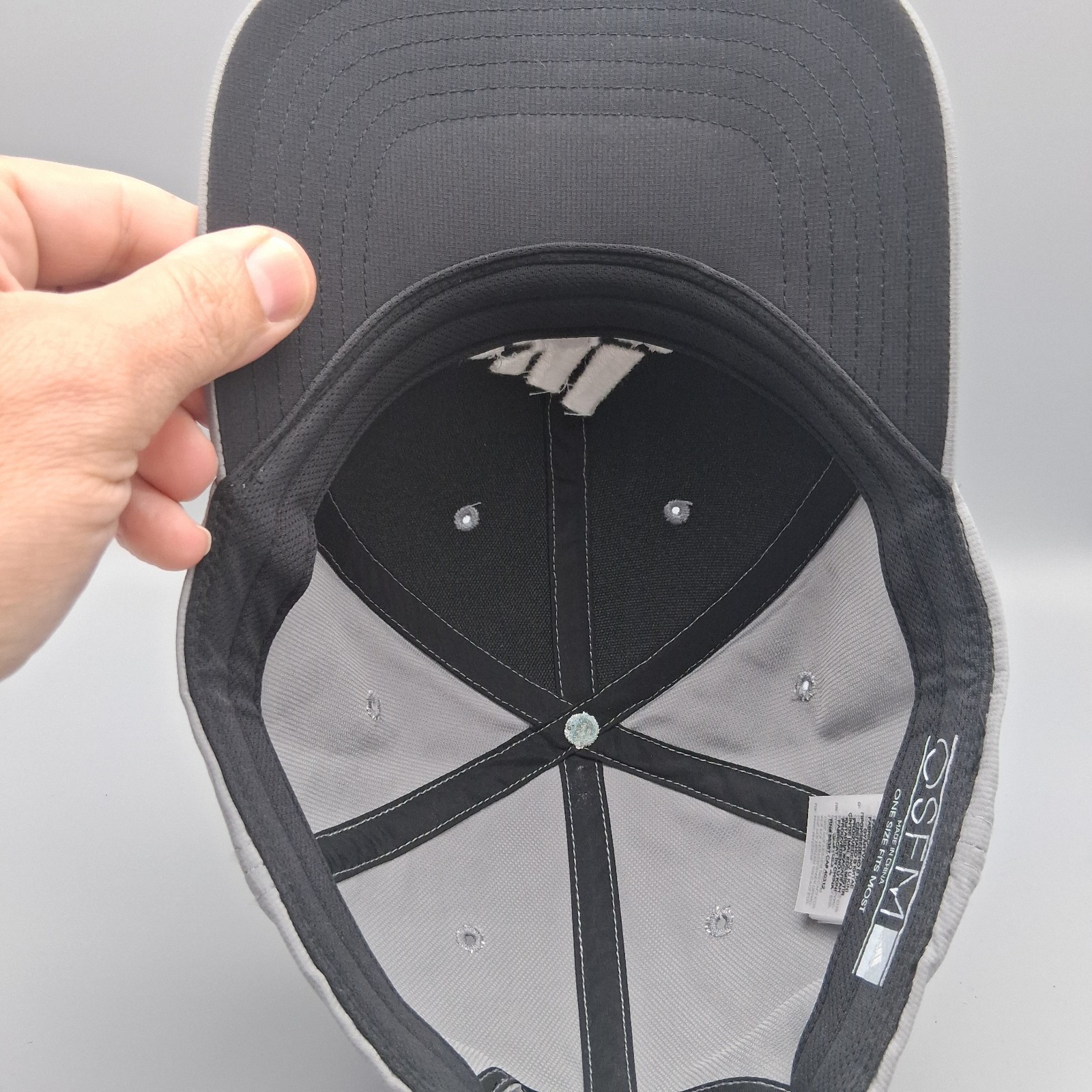 Adidas Gray Adjustable Snapback Baseball Hat Cap - image 6