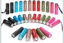 30-Pack Mini Flashlight Set, Aluminum Handheld Torches with Lanyard, Assorted