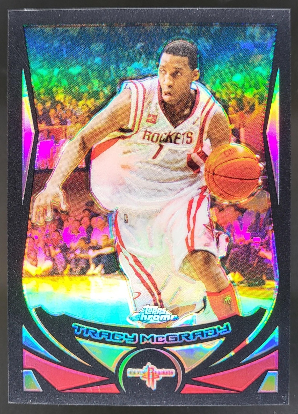 2004-05 Topps Chrome Tracy McGrady Refractor Black /500 #136 Houston Rockets MV